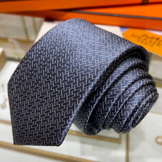 Twill silk hollow H letter tie 1824053005