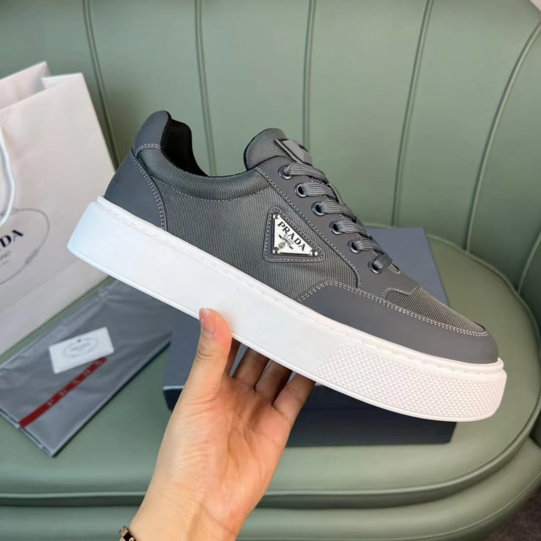 New breathable leather and canvas sneakers 1824041902