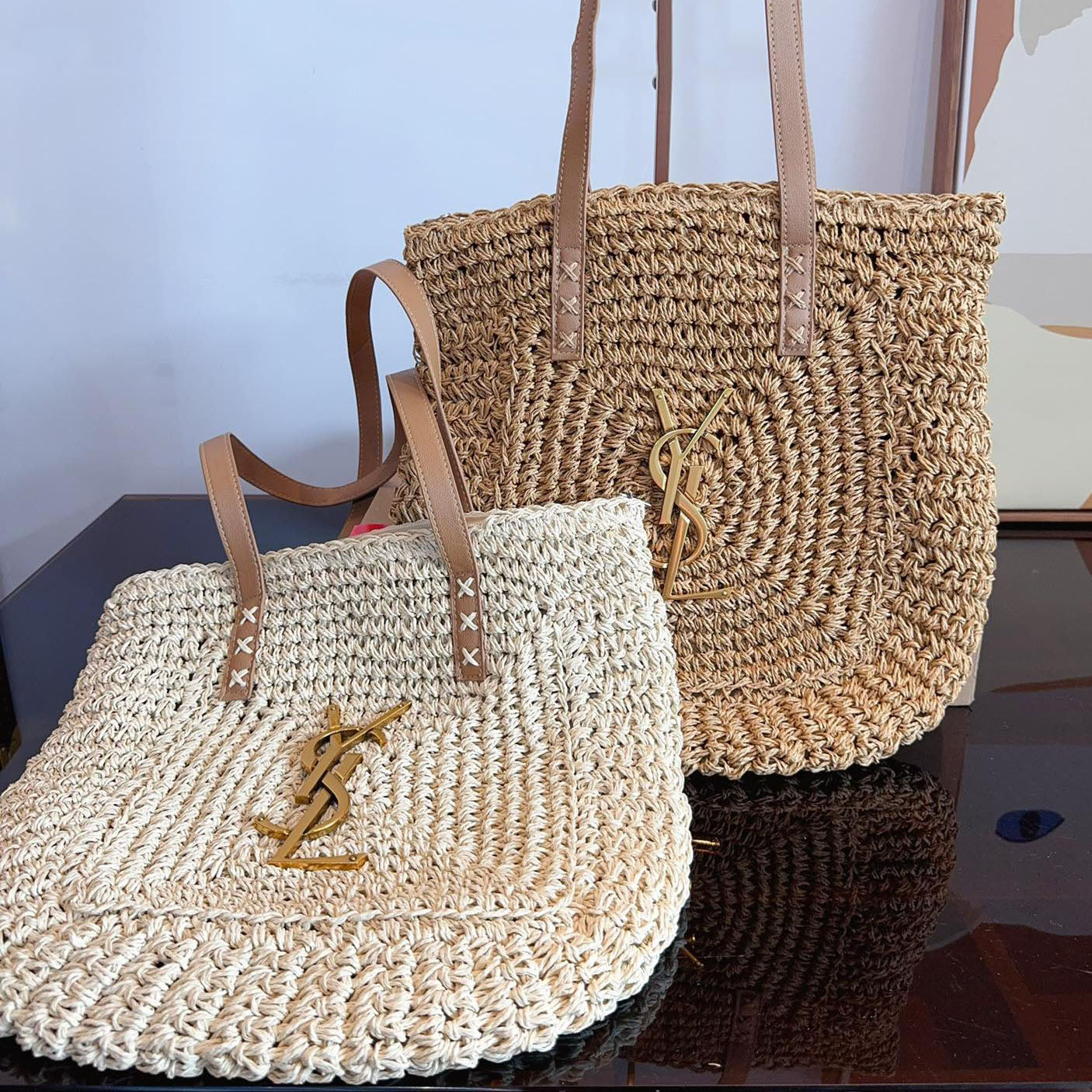 YSL Straw Tote Bag XC24092529