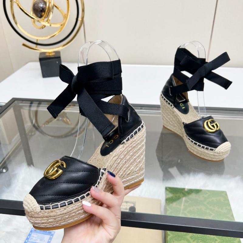 New  Black Leather G Logo women's shoes XC052024011104