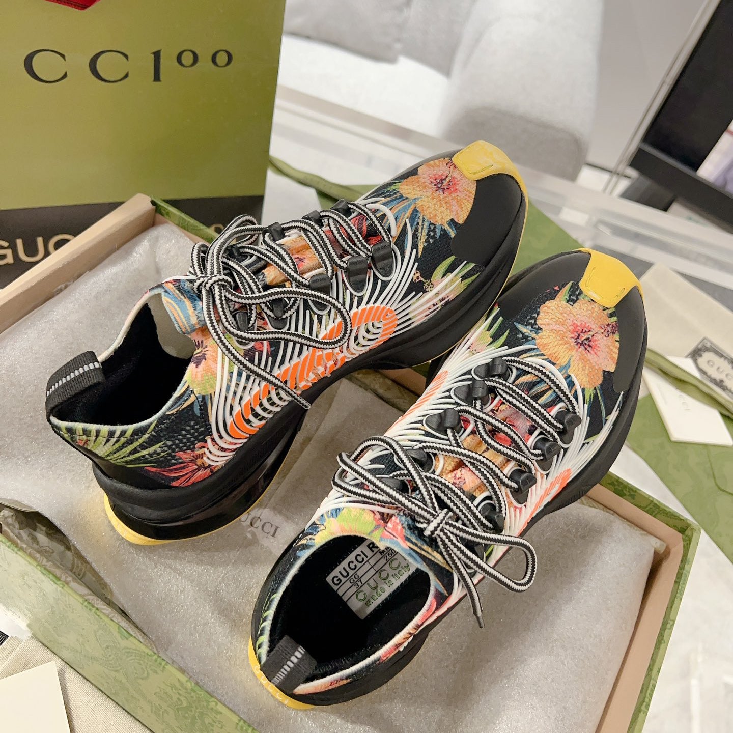 G fashion patterned rubber sole sneakers XC0723110316