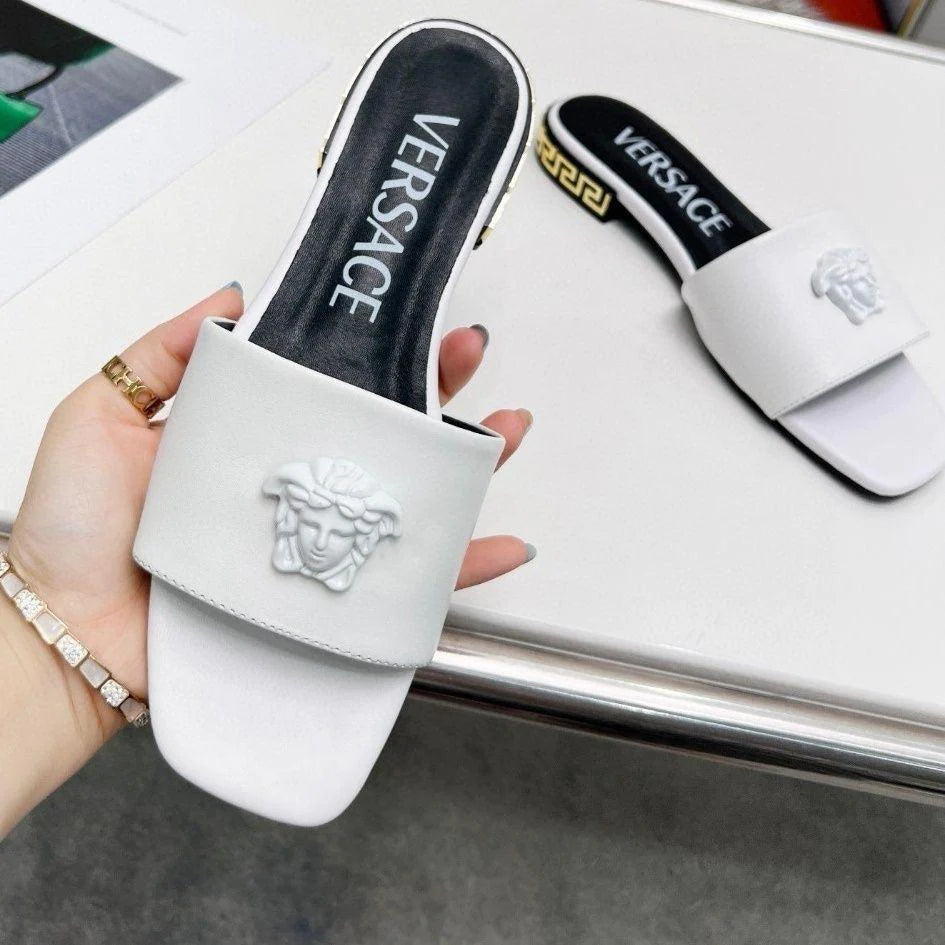Classic Fashion Comfortable Head Flat Square Large Size Slippers 1024040207