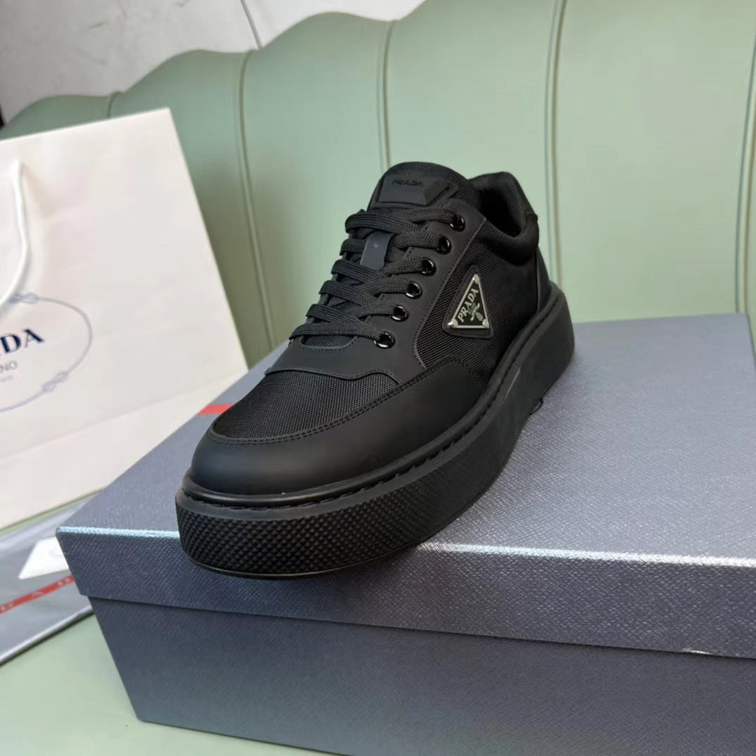New breathable leather and canvas sneakers 1824041902