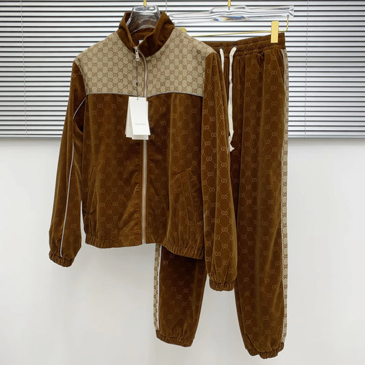 Stand-up collar classic pattern trend casual suit 1024121819