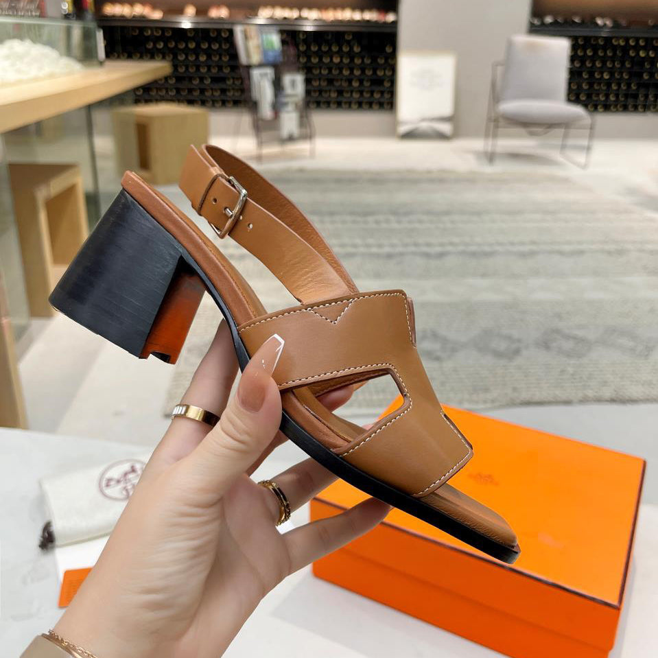 Fashionable square toe high heel sandals 1824040705