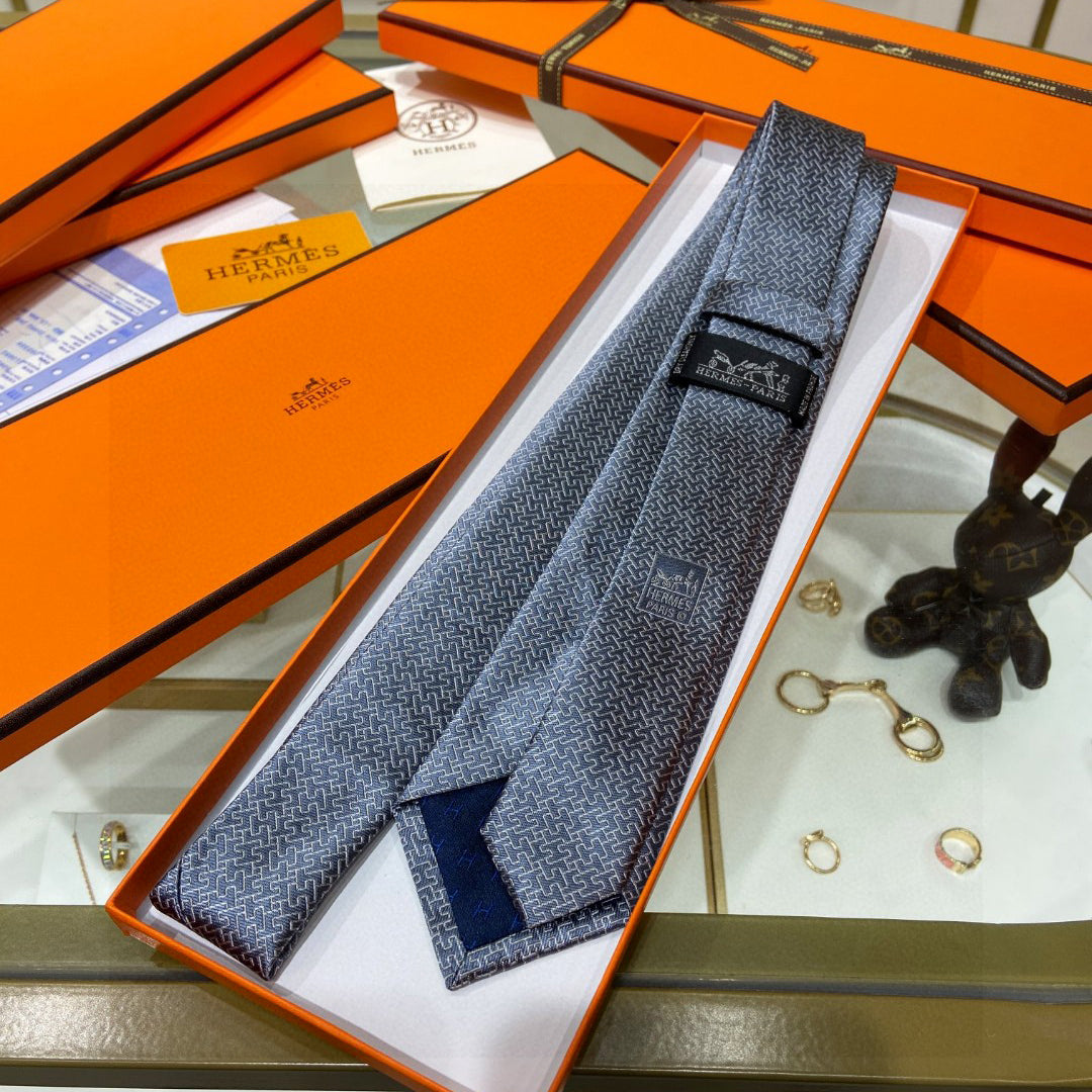 Twill silk hollow H letter tie 1824053005