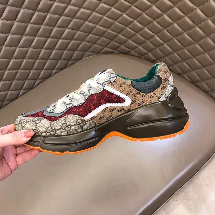 Brown platform sneakers