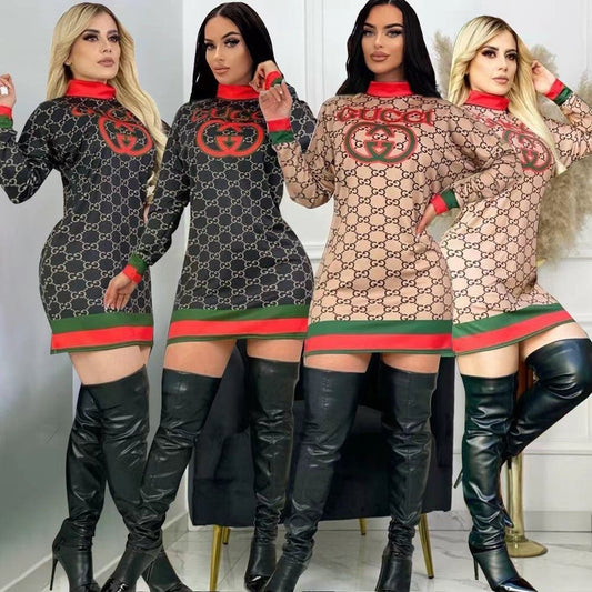 Fashion new women's long sleeved short skirt PD1023090908