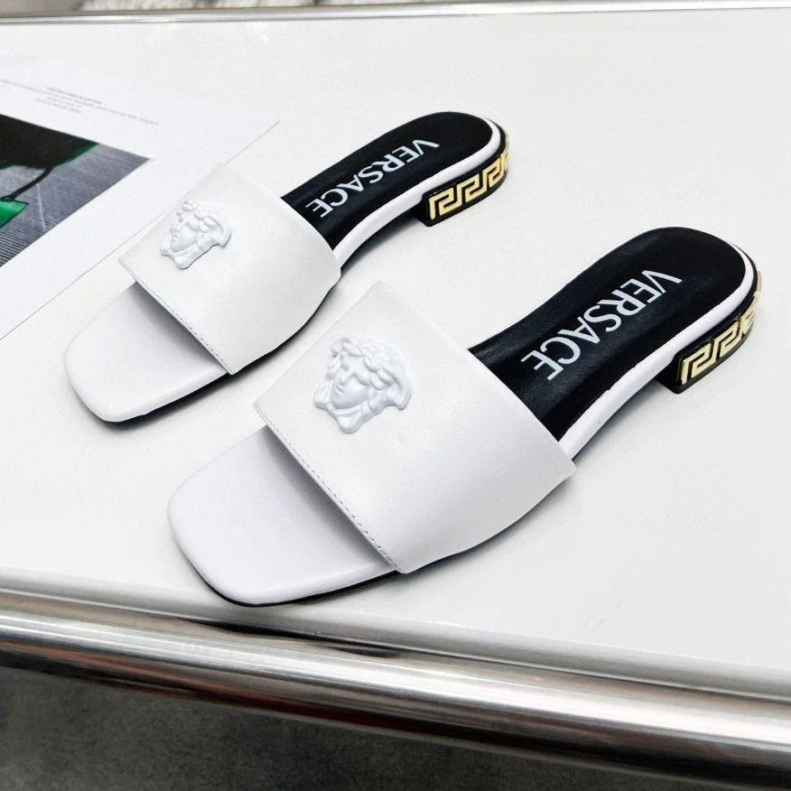Classic Fashion Comfortable Head Flat Square Large Size Slippers 1024040207