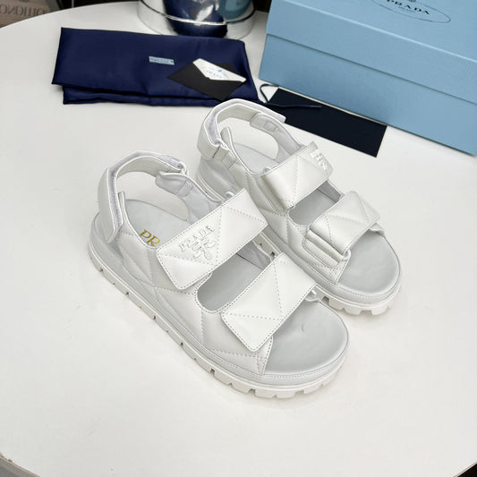 Spring And Summer New Women's Shoes Leather Soft Bottom Muffin Sandals Velcro 1024030828