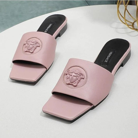Classic Fashion Comfortable Head Flat Square Large Size Slippers 1024040208