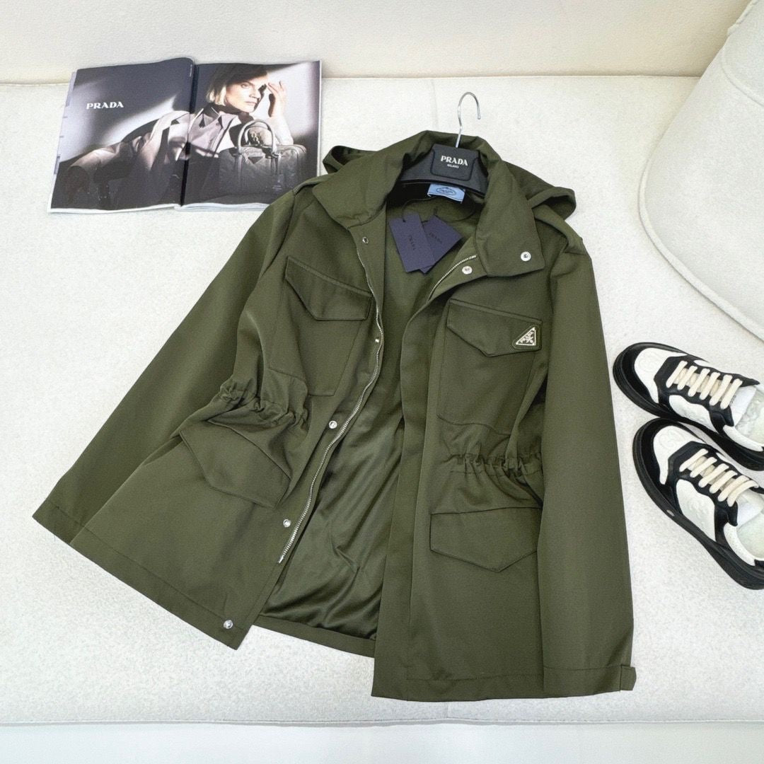 PR waisted hooded jacket 1824091813