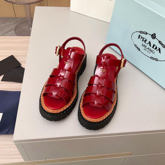 PR Leather Roman Rubber Sandals 1825031001