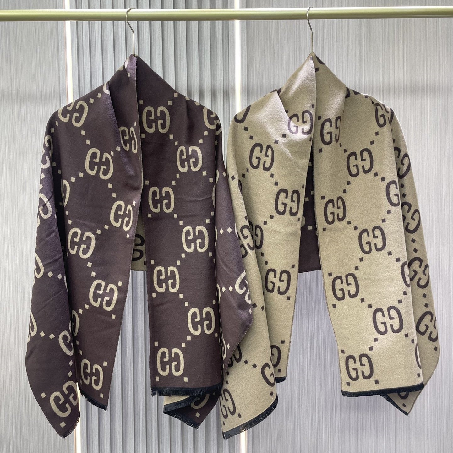 Jacquard Wool Silk Scarf XC0823091903