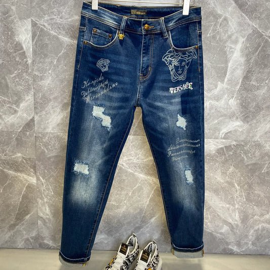 Men's new straight through casual jeans 1025011604