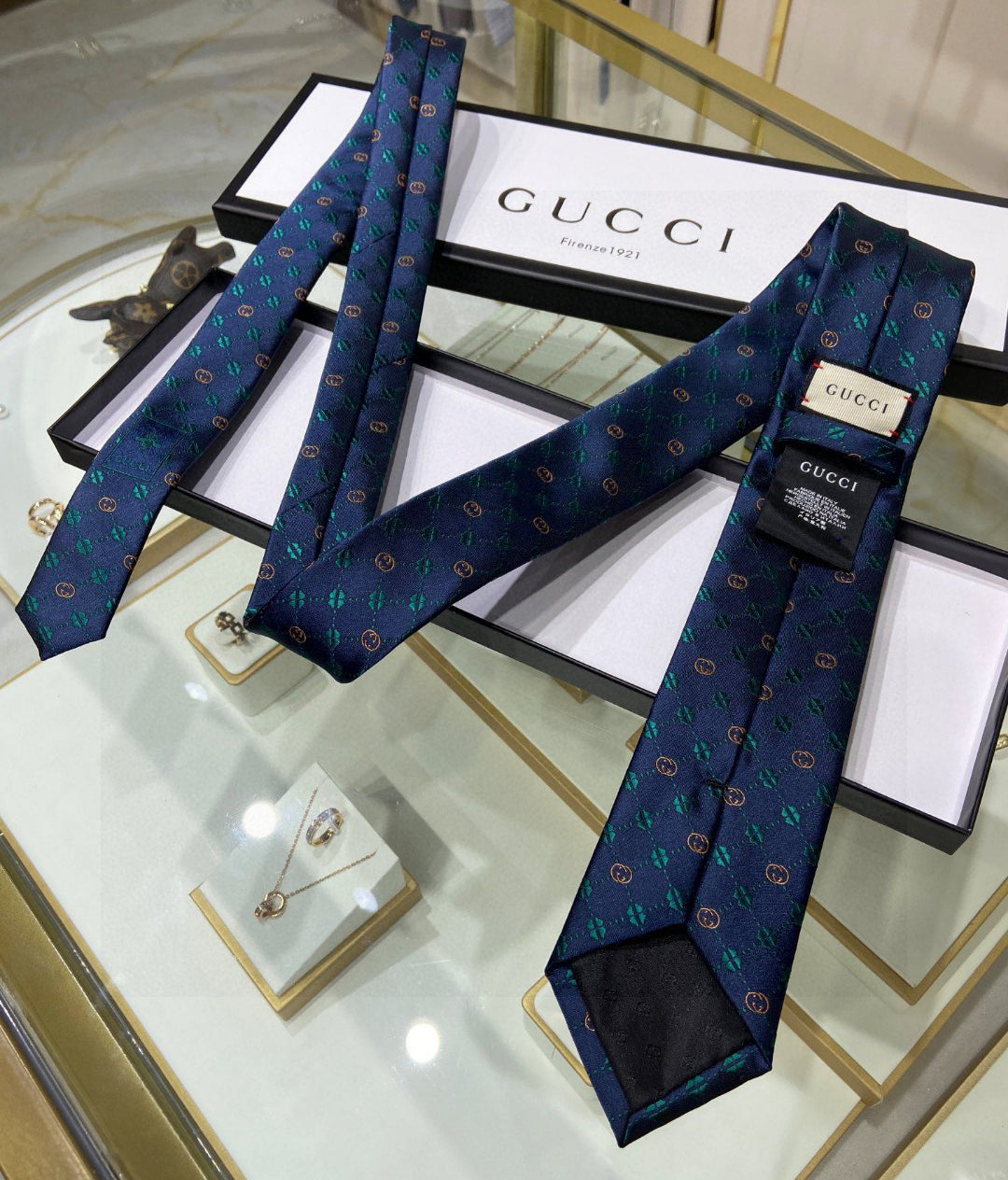 GG four-leaf clover tie 1824060504
