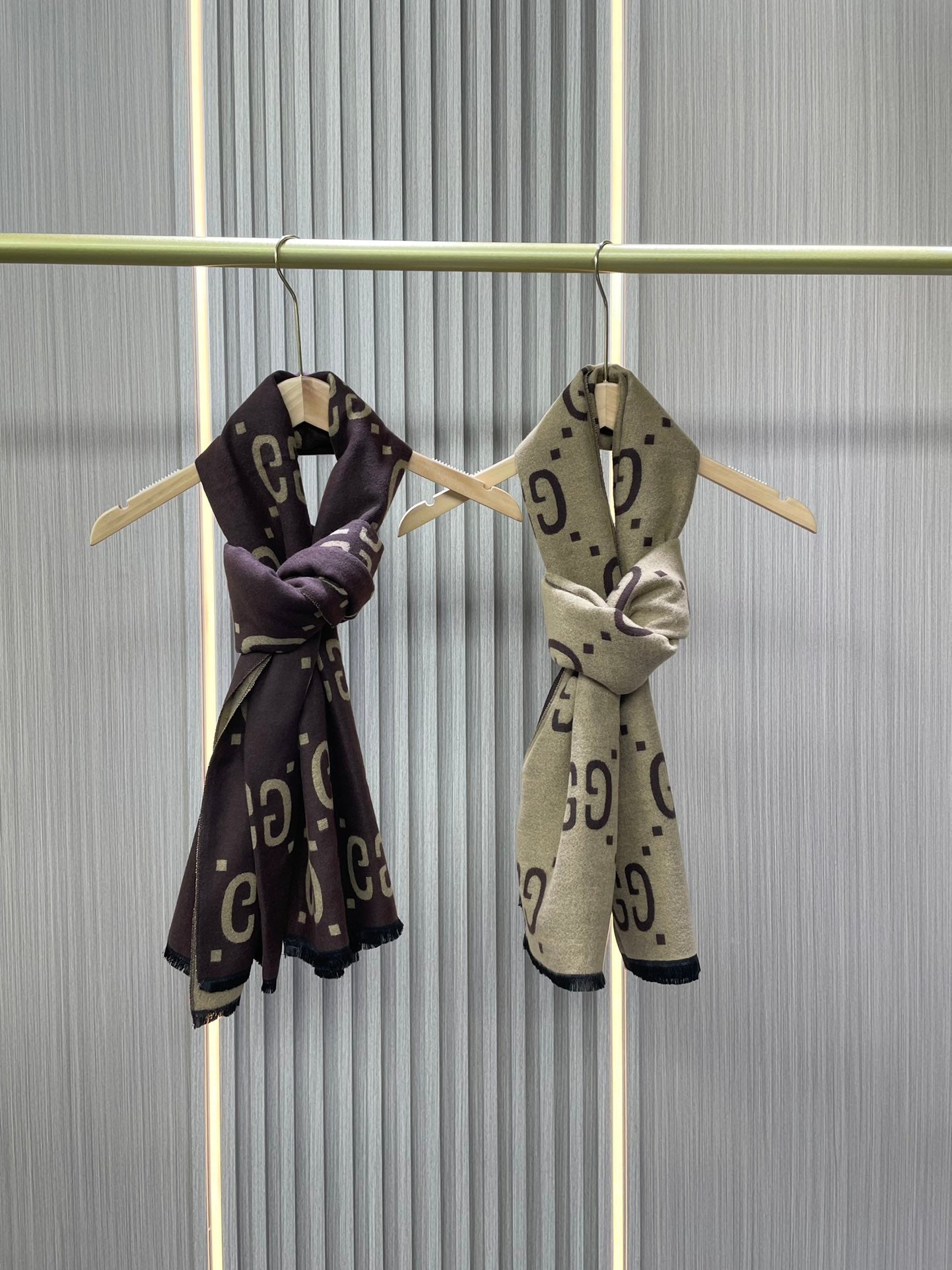 Jacquard Wool Silk Scarf XC0823091903