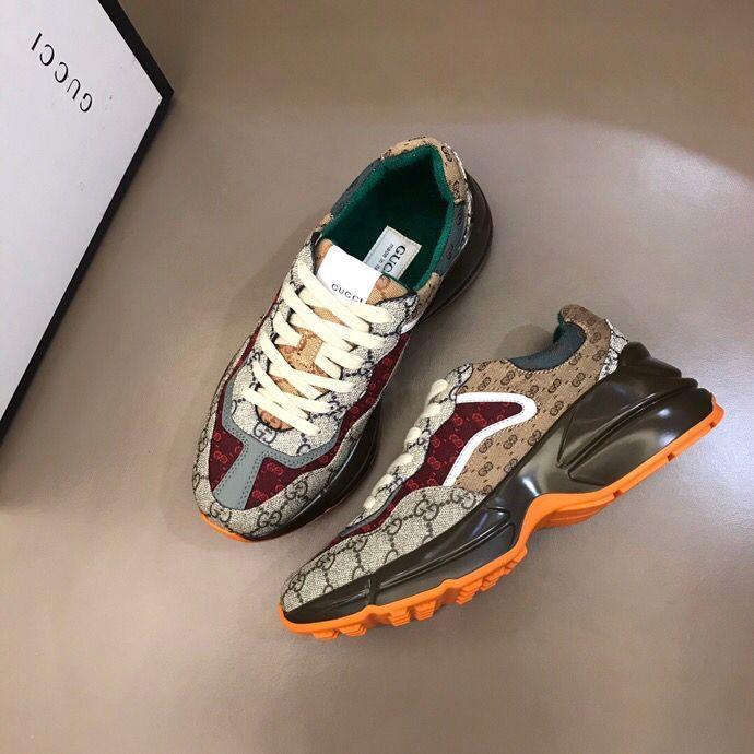 Brown platform sneakers