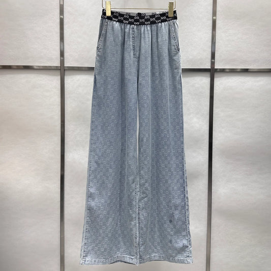 GG New Versatile Printed Casual Jeans for Women 1025042101