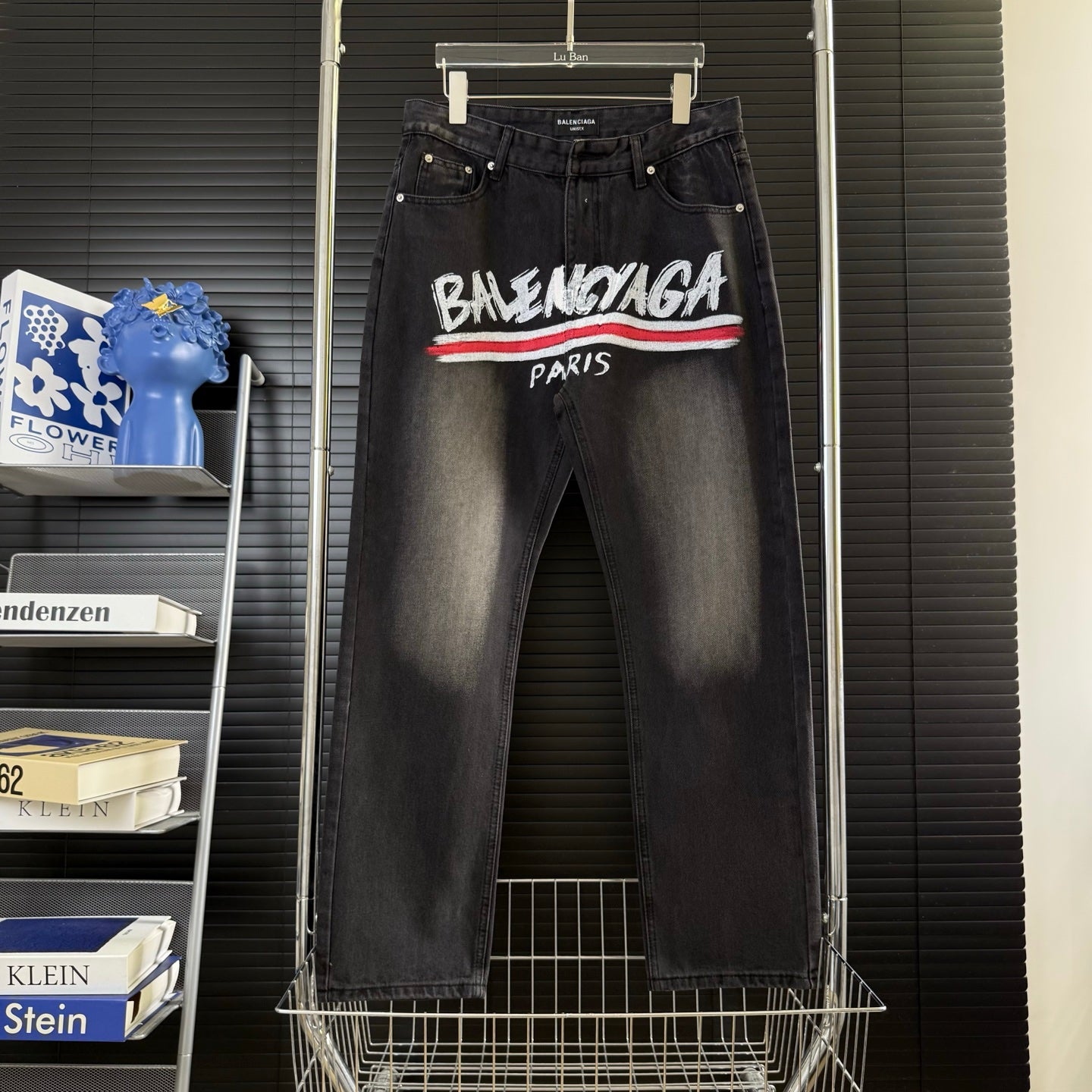 BLCG Front and back logo print jeans 1825042507