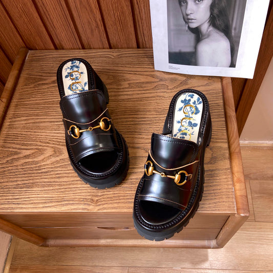 G Horsebit platform slippers 1824061307