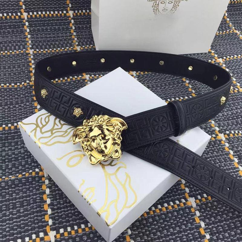 New style cowhide Medusa rivet belt 1824011002