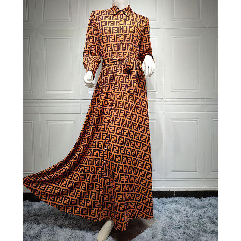 Fashion new printed long skirt PF1023092014