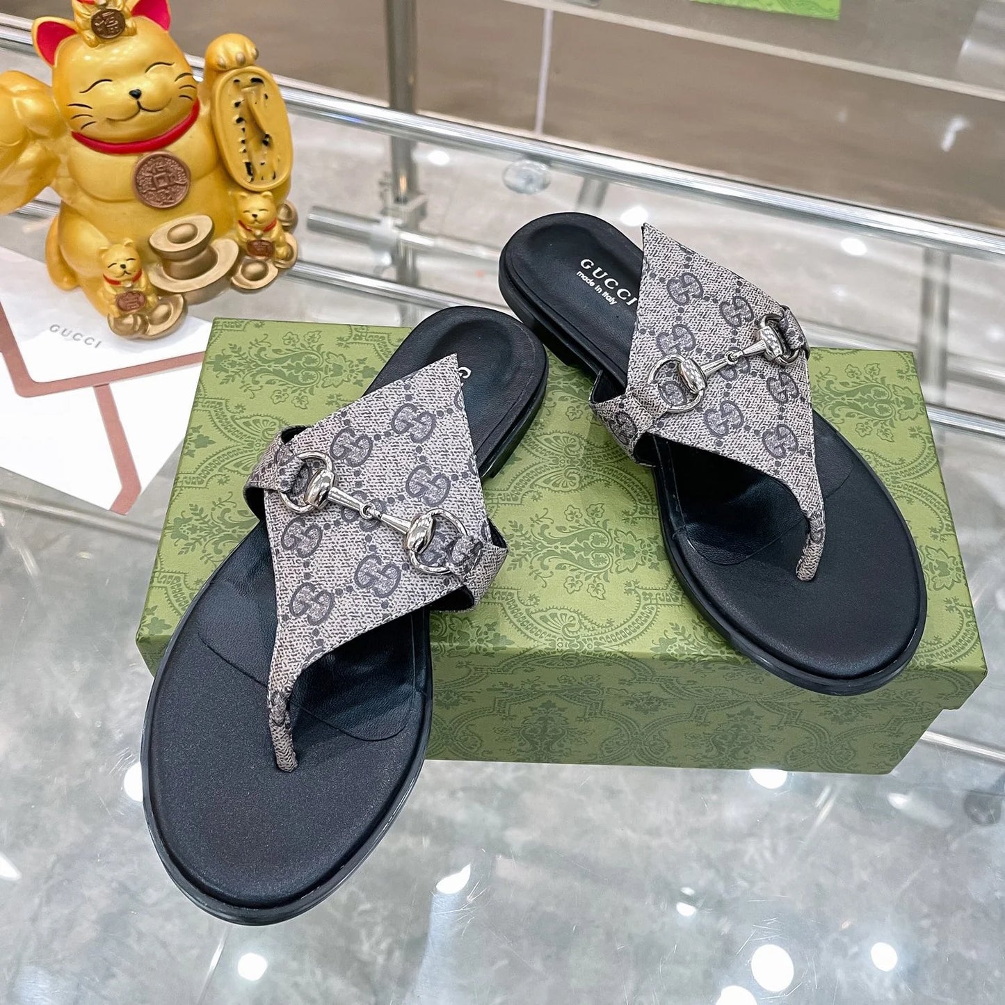 New Fashion Leather G logo Women's SlippersXC052024020701
