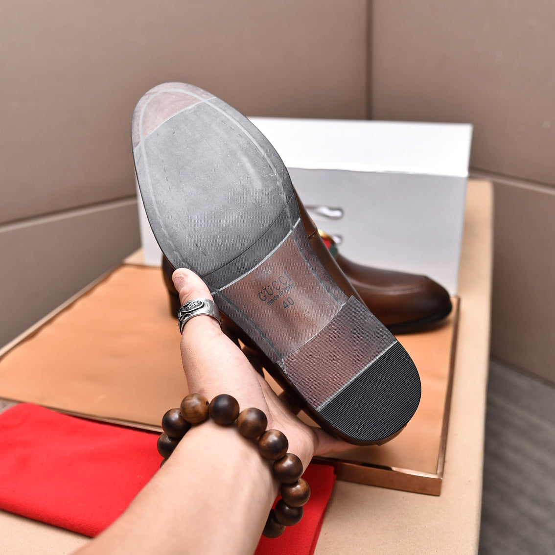 Gentleman Men's Shoes Leather Popular Classic Presbyterian Pattern Loafers G07