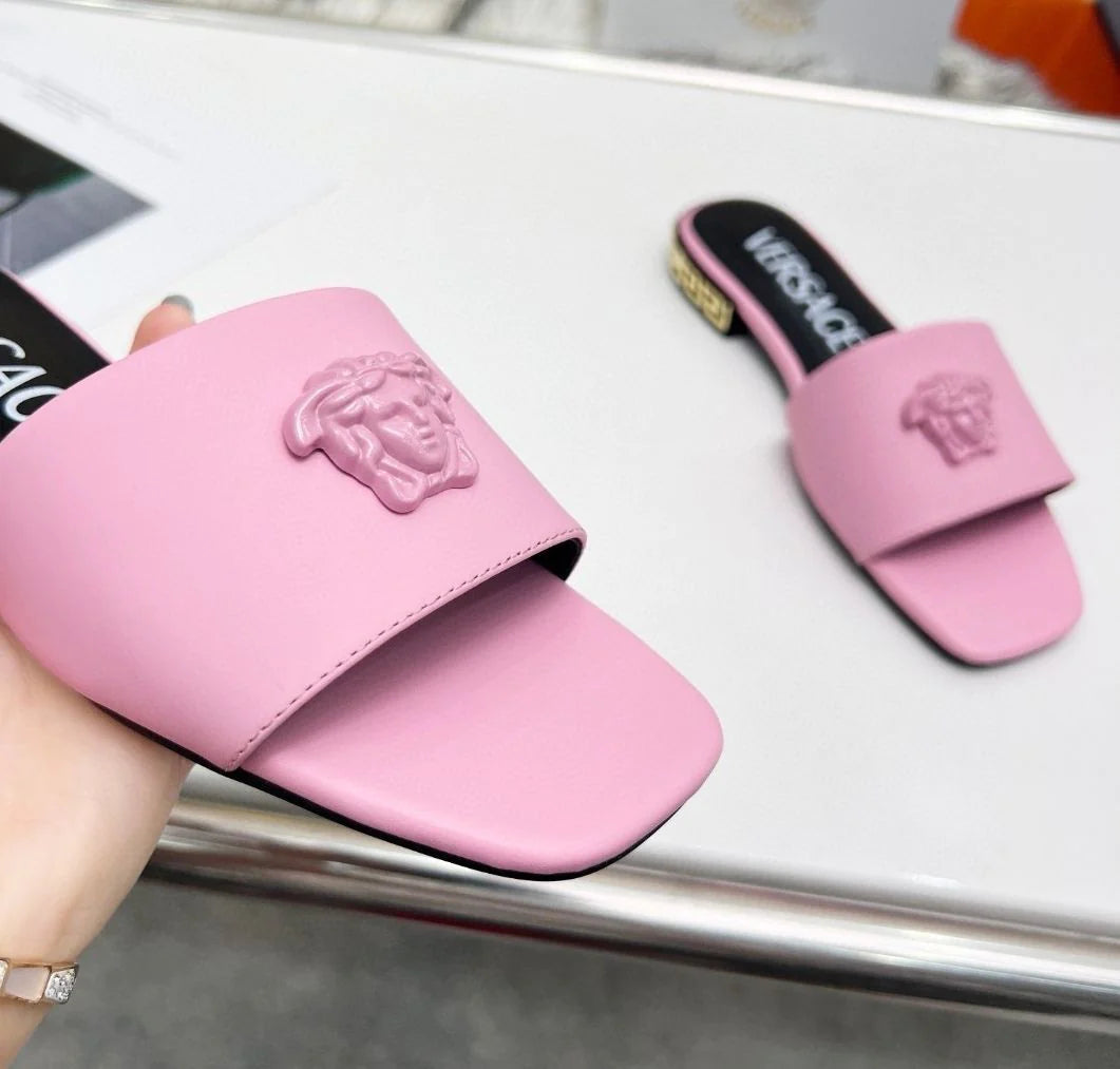 Classic Fashion Comfortable Head Flat Square Large Size Slippers 1024040207