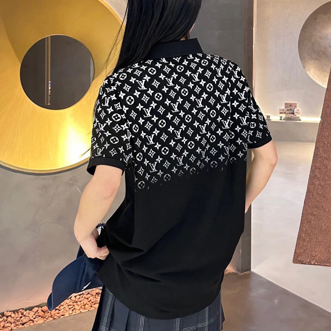New Fashion Gradient Printed Polo Short Sleeves 1024032138