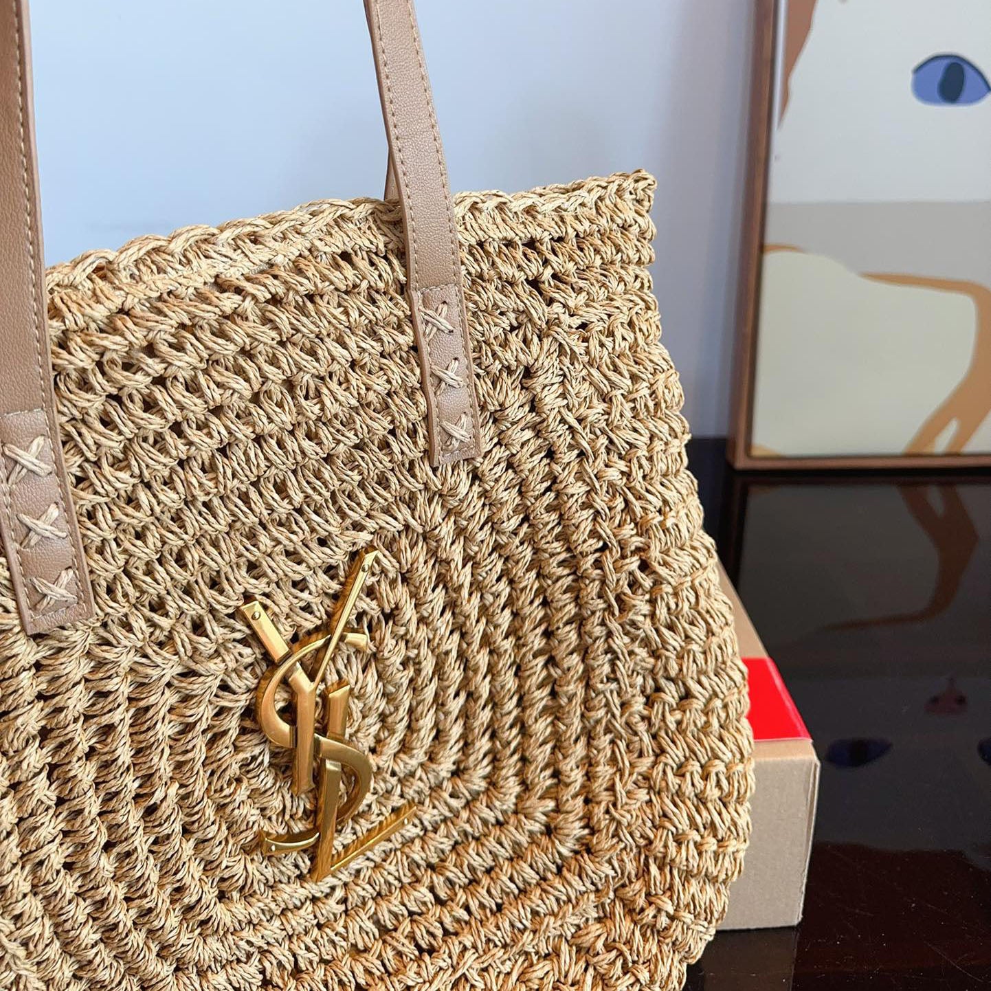 YSL Straw Tote Bag XC24092529