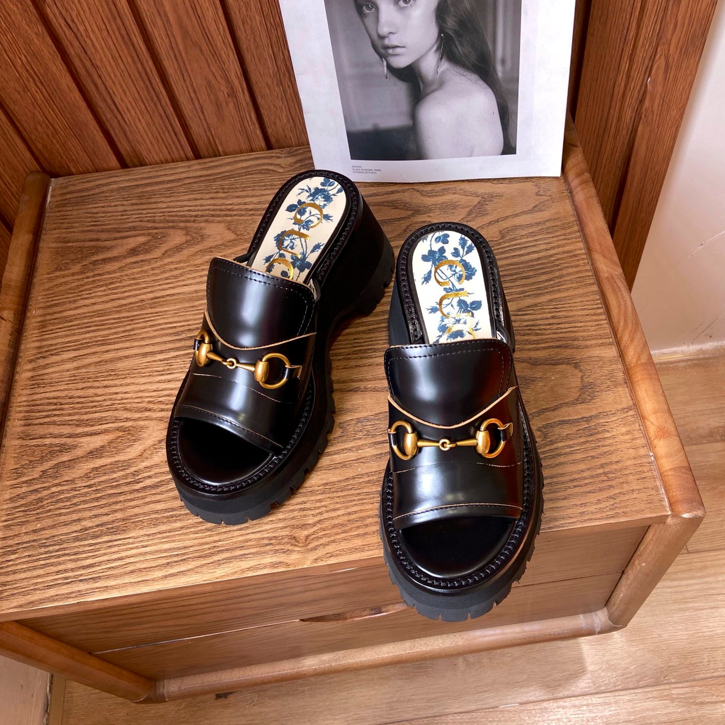 G Horsebit platform slippers 1824061307