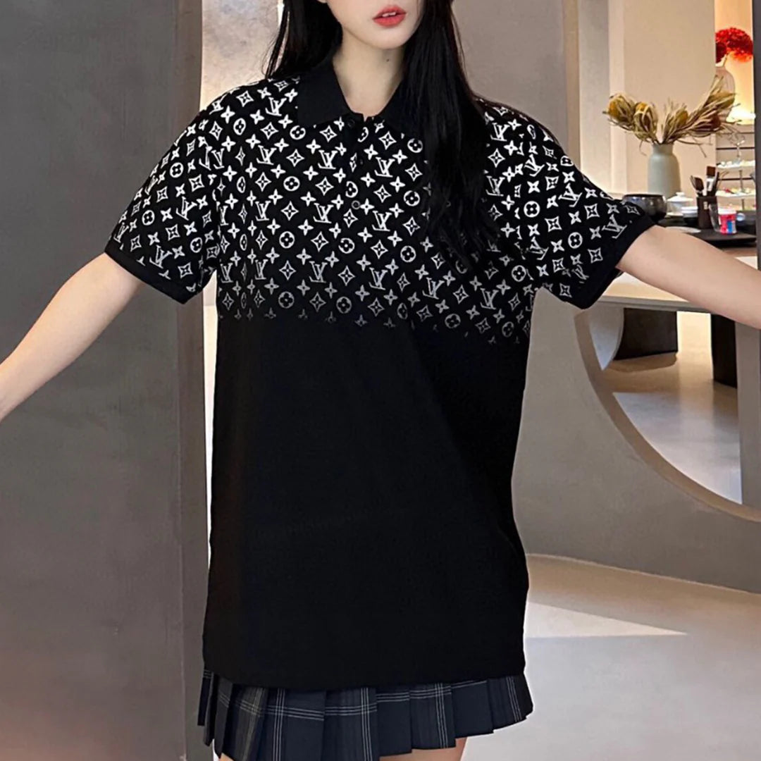 New Fashion Gradient Printed Polo Short Sleeves 1024032138