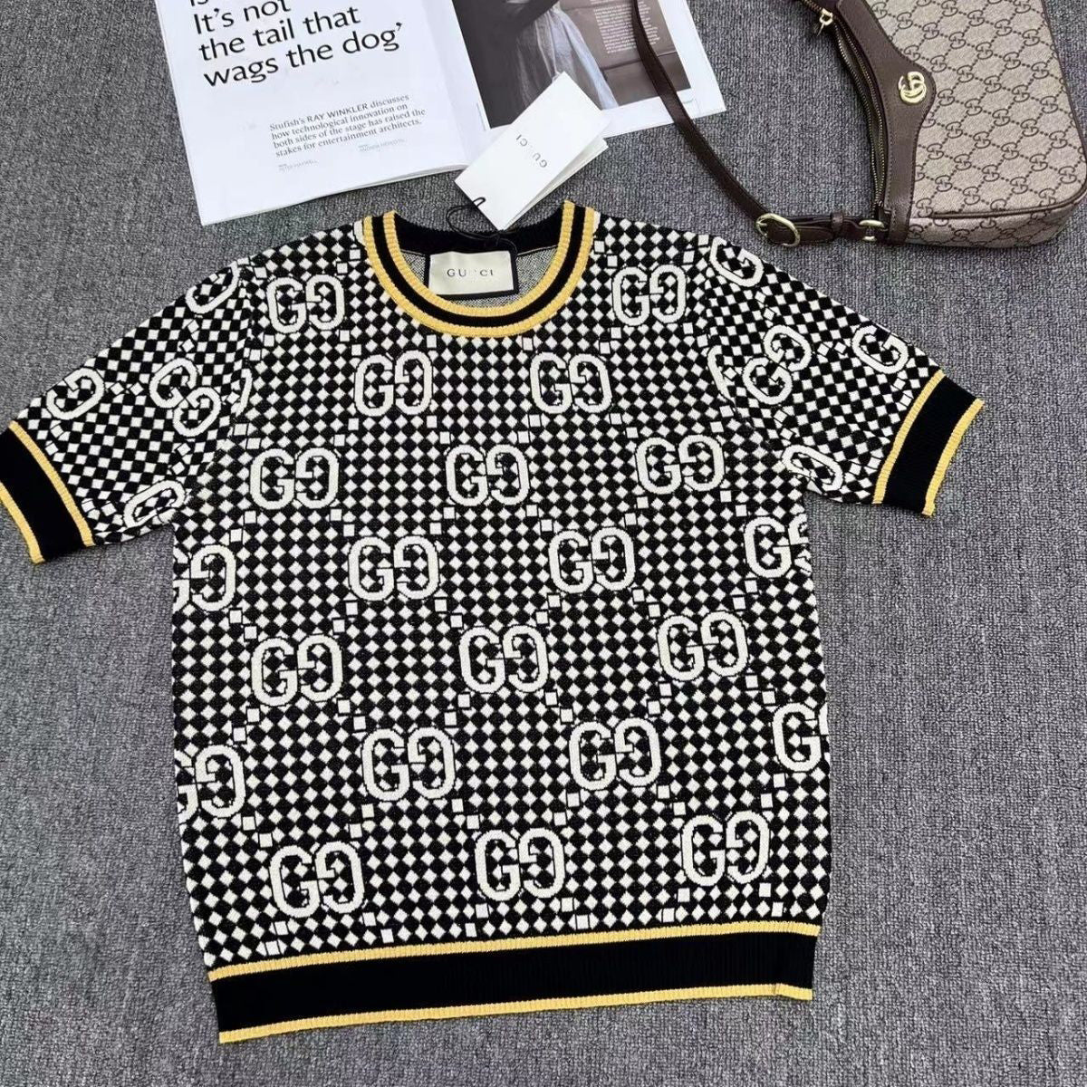 Fashion Knitted Round Neck Short Sleeves PD10062745