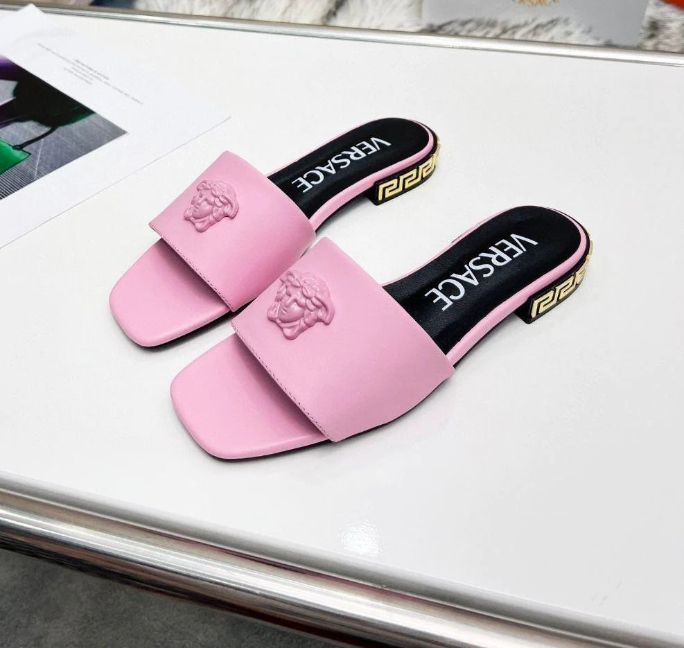 Classic Fashion Comfortable Head Flat Square Large Size Slippers 1024040207