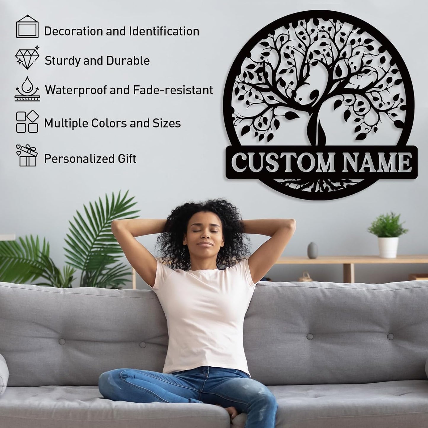 Custom Antler Metal Cabin Sign Personalized Last Name Sign Outdoor Hunter Decor Gift