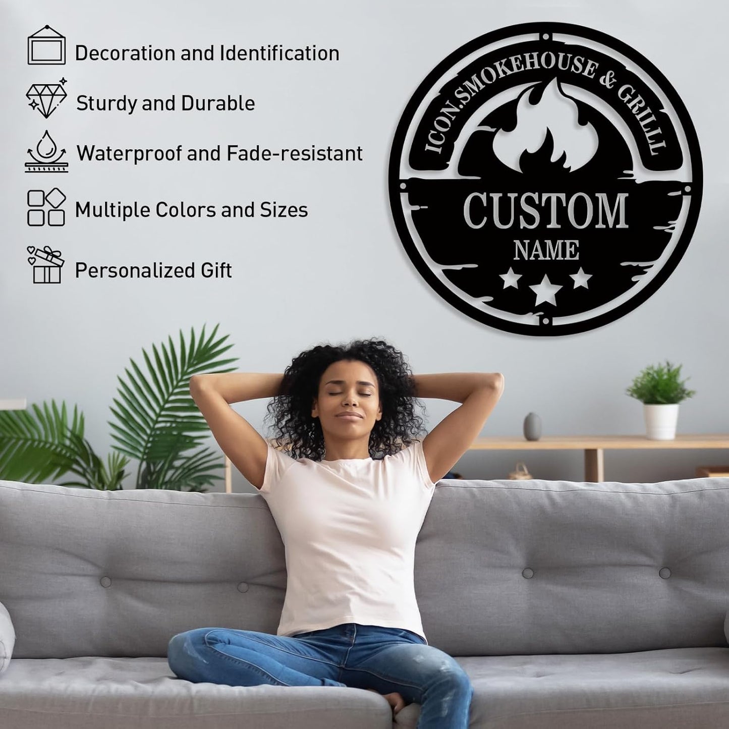 Personalized Camping Signs, Custom Metal Fire Pit & Campfire Signs, Family Last Name Wall Art, Cabin & Home Decor Gifts