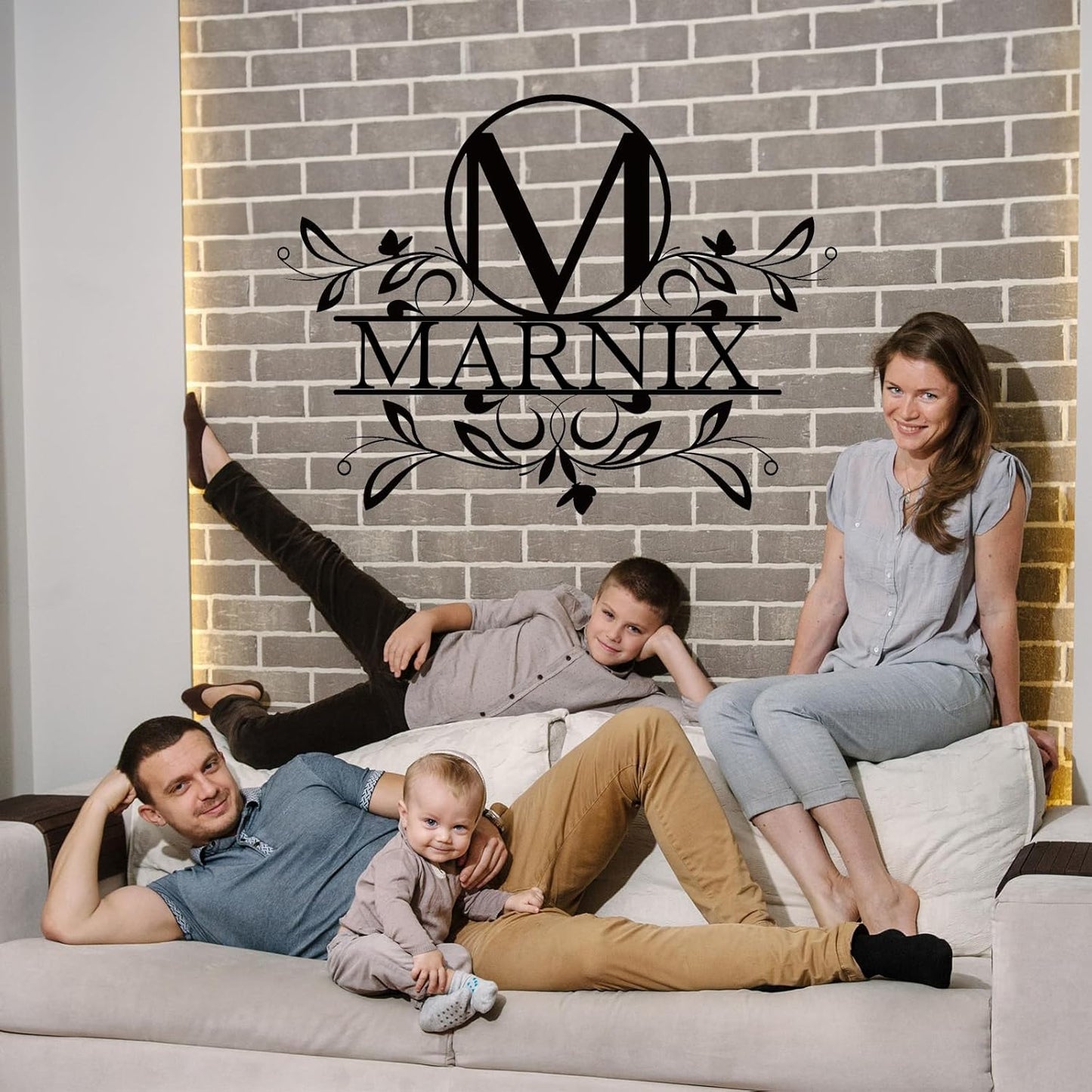 Custom Metal Name Sign - Personalized Family Name & Date for Wall Decor & Outdoor Art