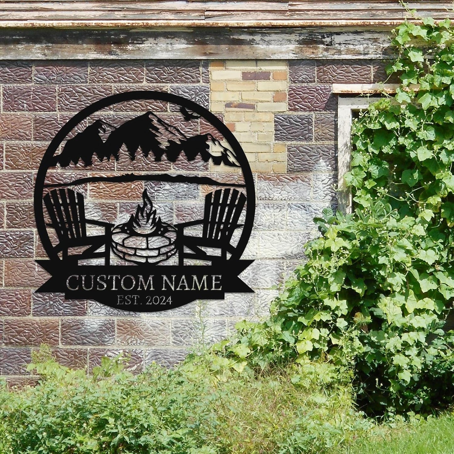 Custom Last Name Outdoor Sign Personalized Metal Family Plaque Porch Gift