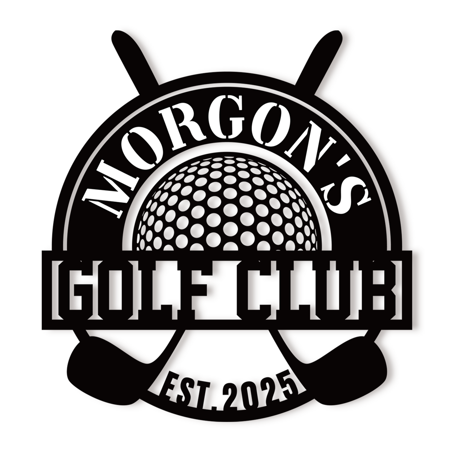 Personalized Golf Name Sign, Metal Garden Stake Decor with Tee Off Theme, Outdoor Lawn Signage