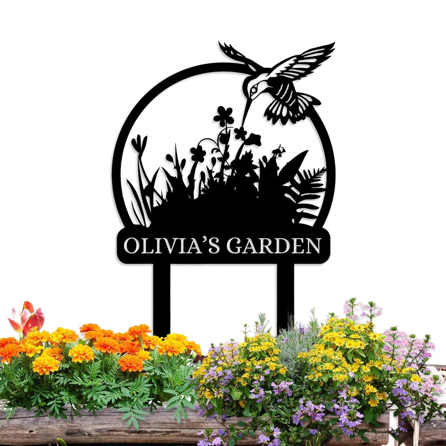 Custom Rabbit Garden Sign, Personalized Outdoor Metal Yard Sign for Gardeners or Lawn Decor