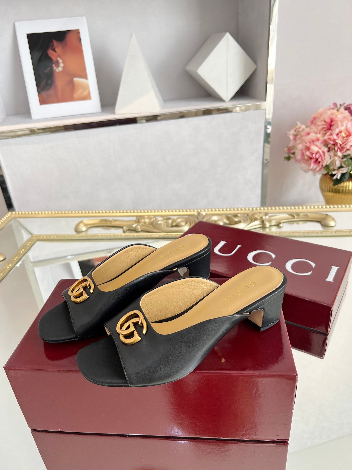GG Chunky heel slippers 1825061302