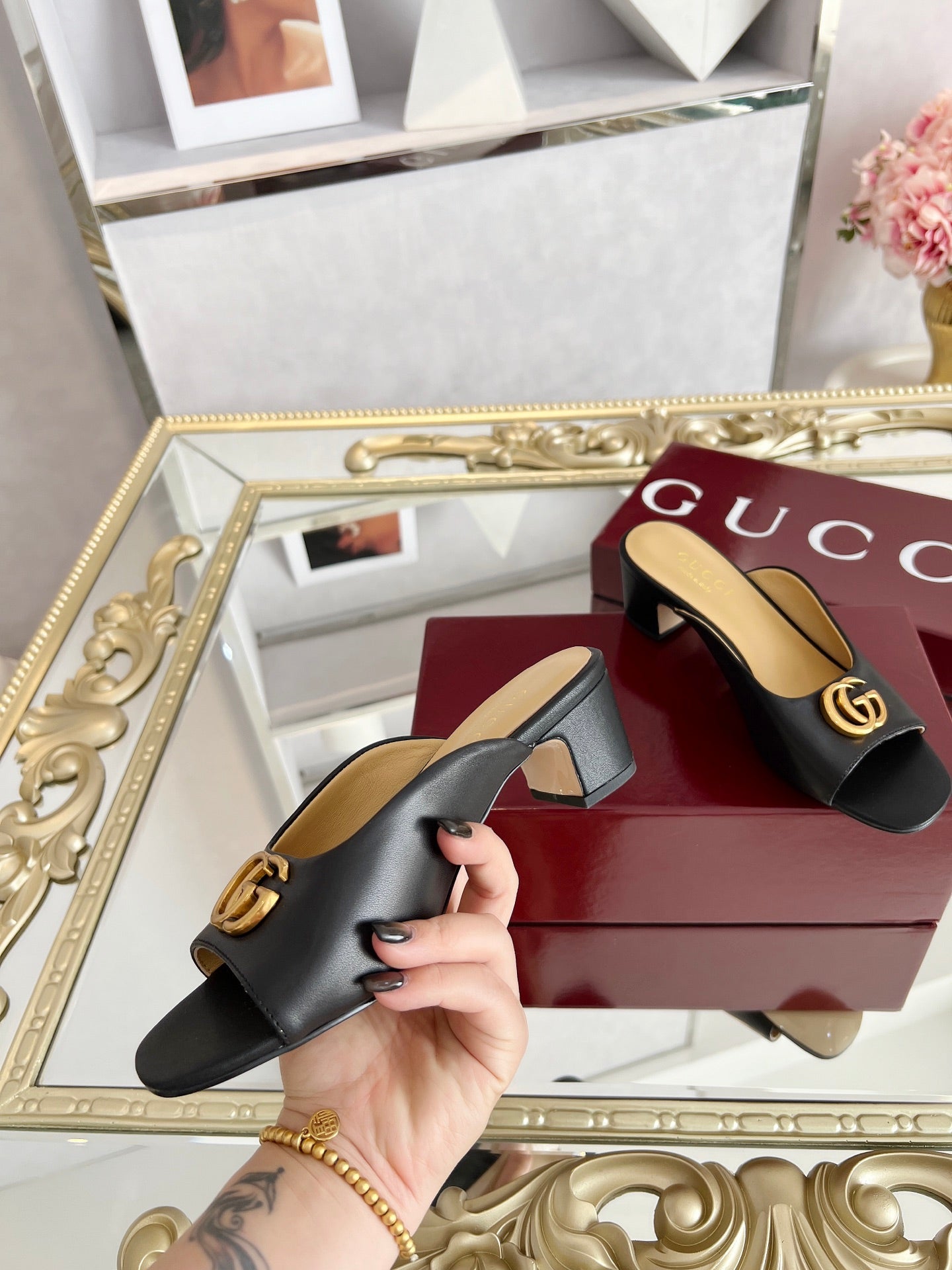 GG Chunky heel slippers 1825061302