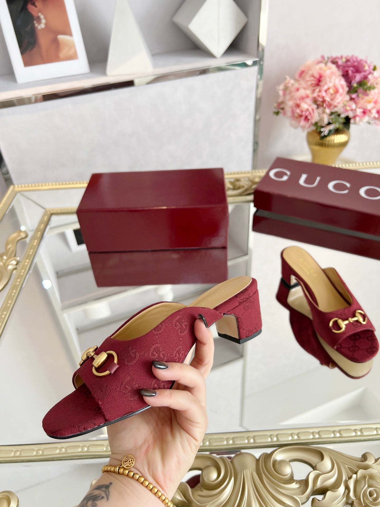 GG Chunky heel slippers 1825061302