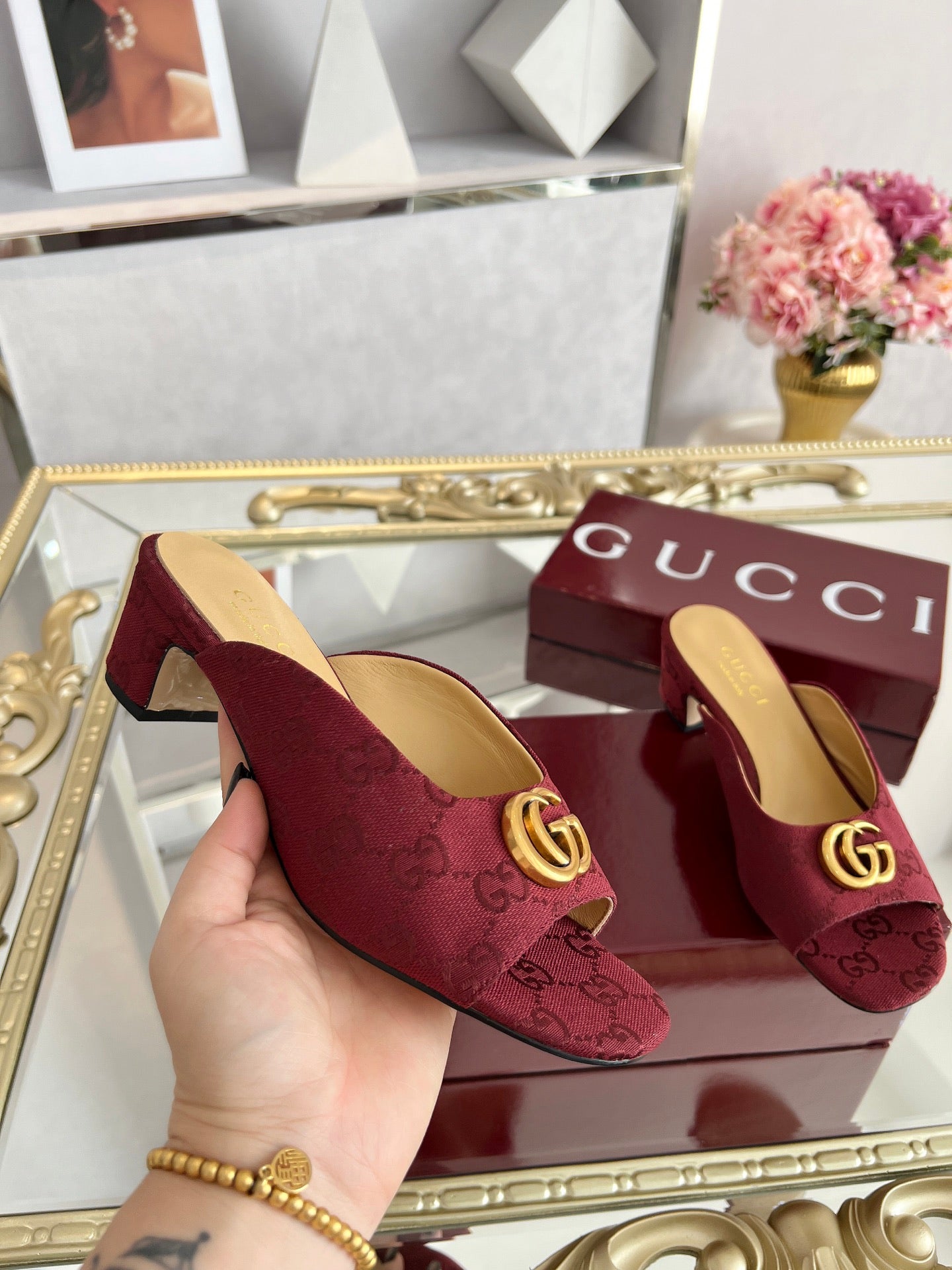 GG Chunky heel slippers 1825061302
