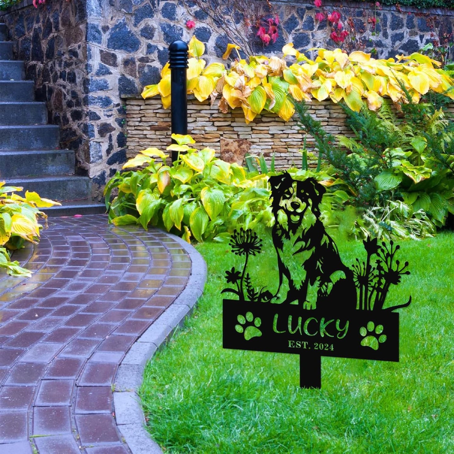 Rustic Iron Pet Memorial - Personalized Sign for Honoring Cats & Dogs