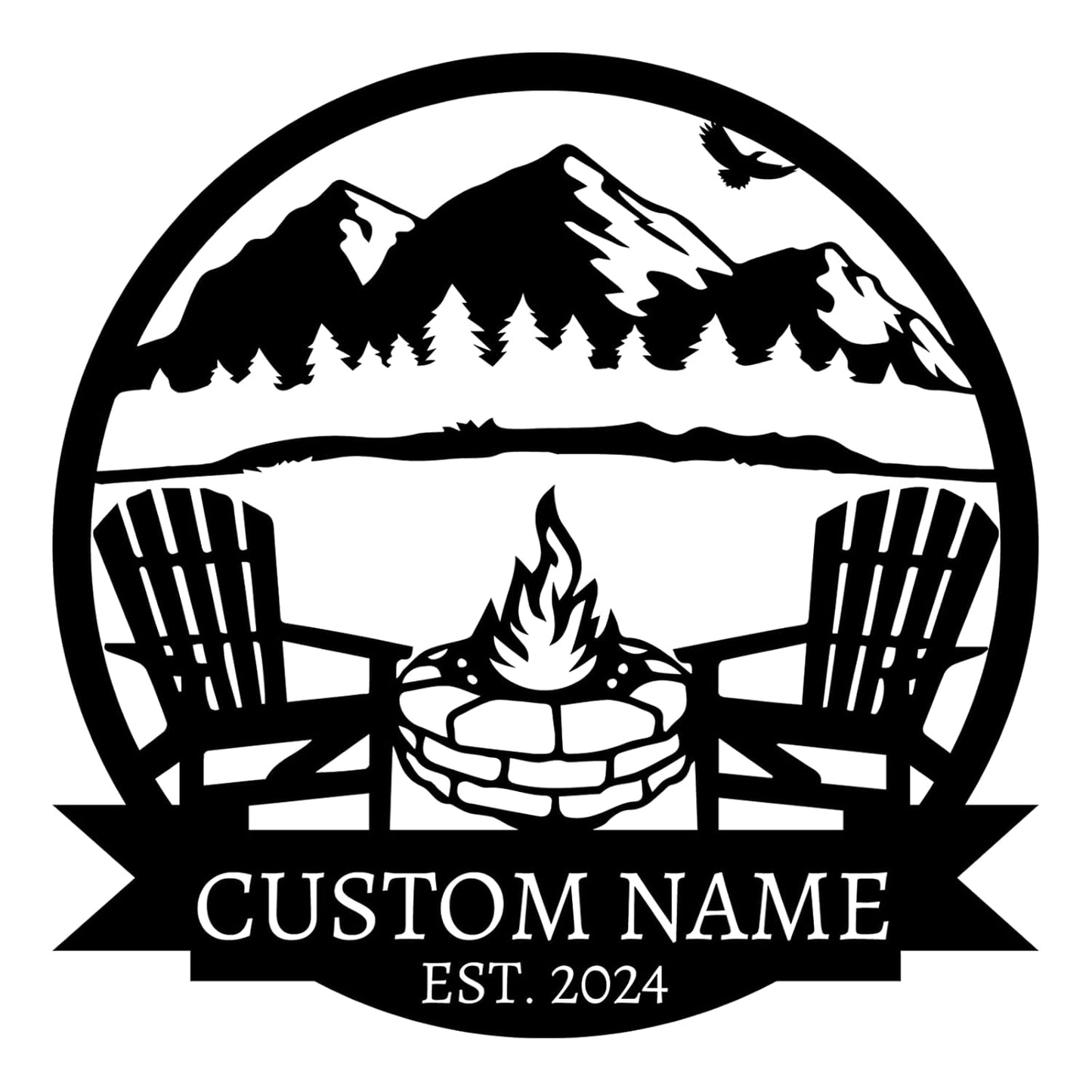 Custom Last Name Outdoor Sign Personalized Metal Family Plaque Porch Gift