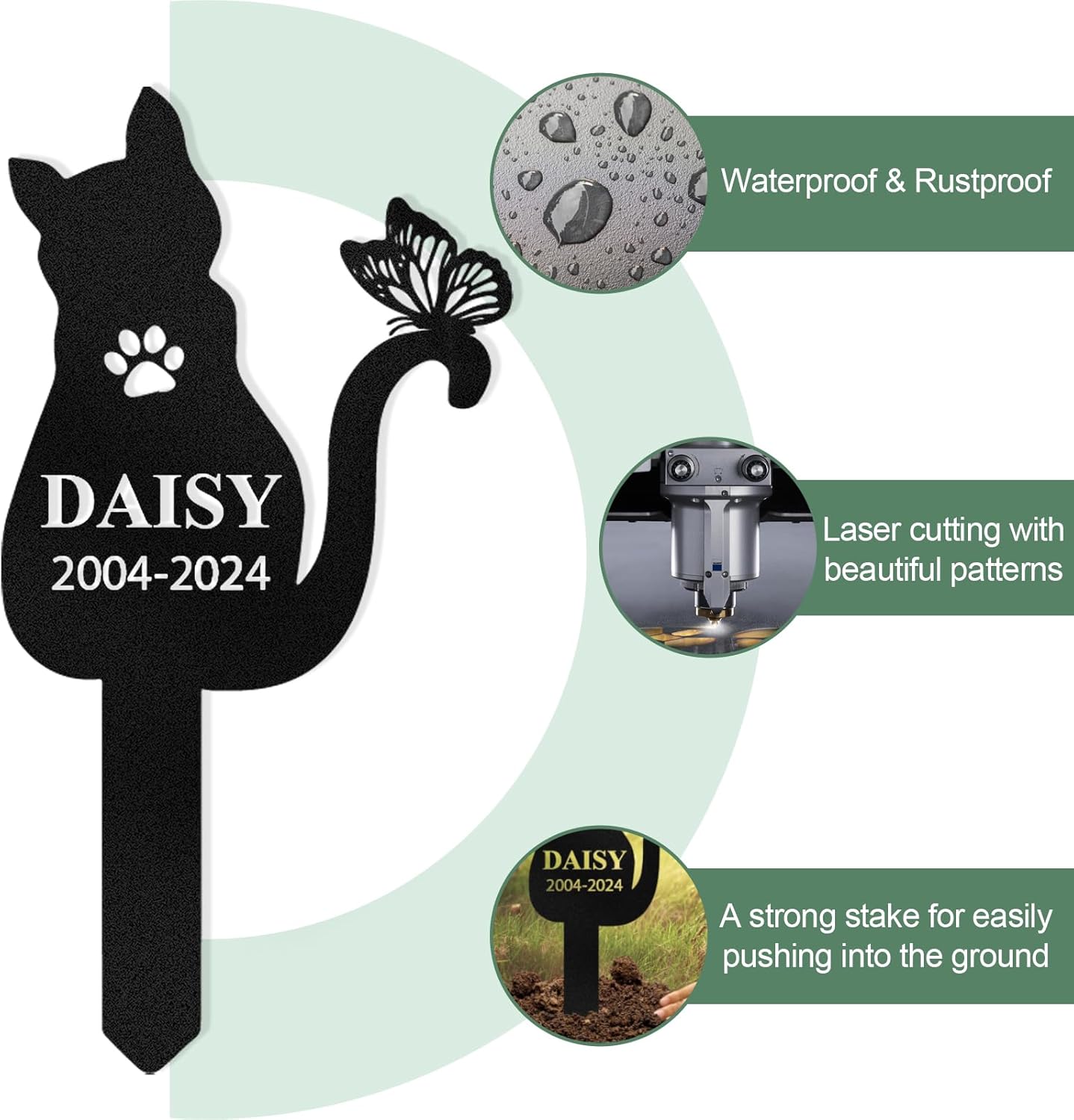 Custom Iron Pet Memorial Sign - Handcrafted Tribute for Beloved Cats & Dogs
