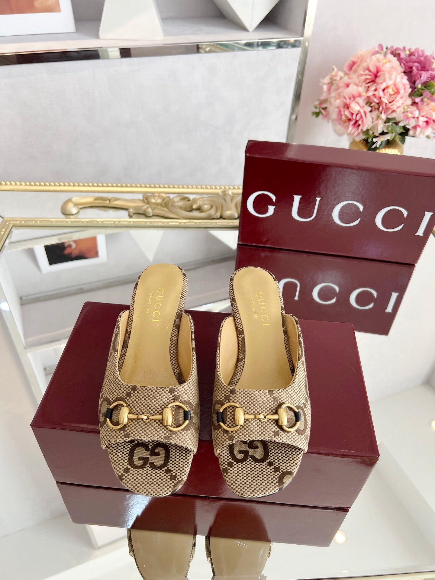 GG Chunky heel slippers 1825061302